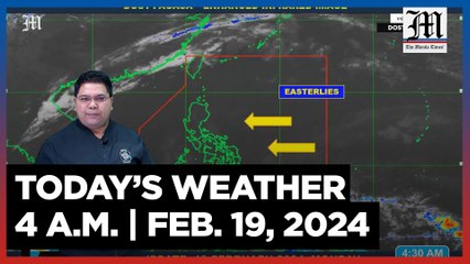 Today's Weather, 4 A.M. | Feb. 19, 2024