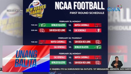 Football championship ng NCAA Season 99, simula na ngayong araw | UB