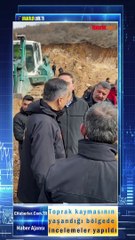 Bakan Yerlikaya ve Bakan Bayraktar İliç’te, toprak kaymasının yaşandığı bölgede incelemeler yaptı