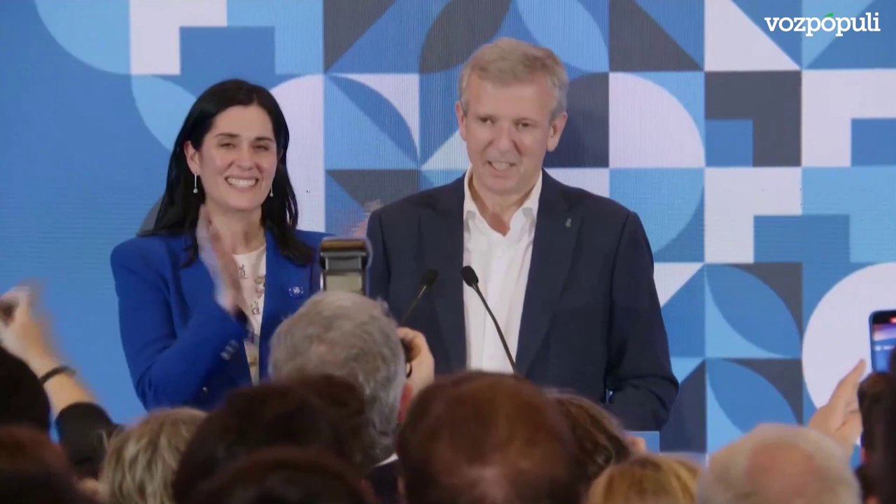 Alfonso Rueda tras ganar las elecciones gallegas: "Galicia ha enviado un mensaje a España. Aquí no queremos chantajes"