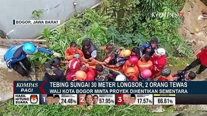 Tebing Sungai 30 Meter Longsor, 2 Orang Pekerja Proyek Tewas Tertimpa Material