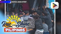 Mga Palestino, nagkagulo sa pagbili ng tinapay sa isang bakery sa Rafah sa Gaza Strip