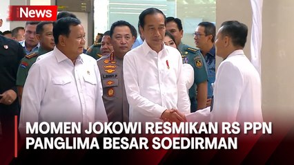 Presiden Jokowi Disambut Prabowo di Peresmian RS PPN Panglima Besar Soedirman