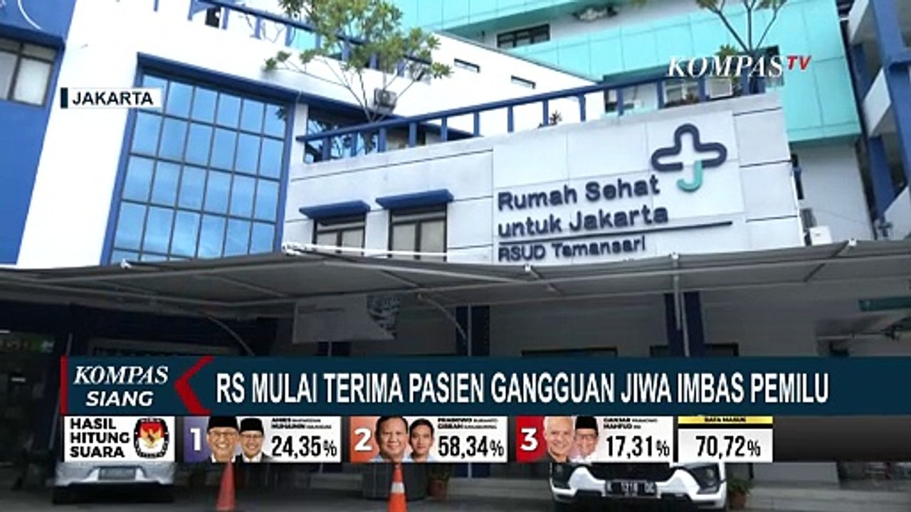 RSUD Taman Sari Jakarta Mulai Terima Pasien Gangguan Jiwa Imbas Pemilu 2024