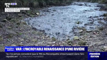 L'incroyable renaissance de l'Issole, une rivière dans le Var, après les récentes pluies tombées sur le département