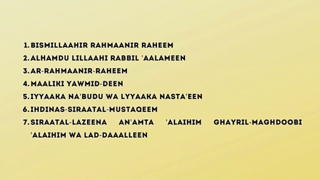 Al Fatiha The Opening | Al-Fatiha, Surah Al-Fatiha, The Opening, Quran, Islamic Recitation