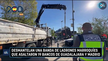 Desmantelan una banda de ladrones marroquíes que asaltaron 19 bancos de Guadalajara y Madrid