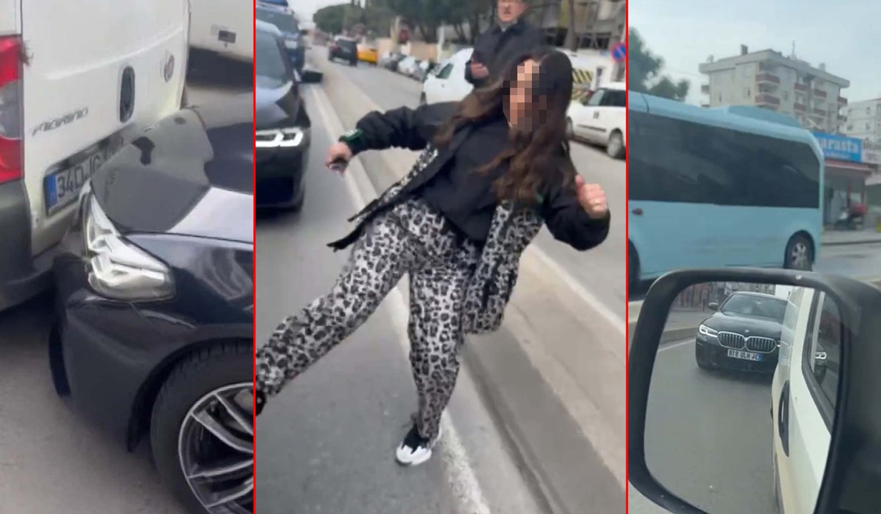 Kartal'da çarptığı aracı tekmeledi, otomobille yolunu kesip tehdit etti