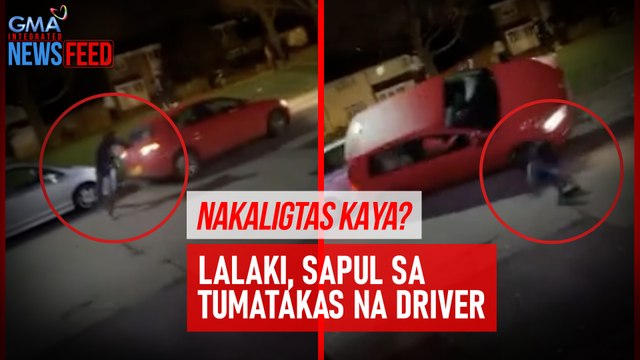 Nakaligtas kaya? Lalaki, sapul sa tumatakas na driver | GMA Integrated Newsfeed