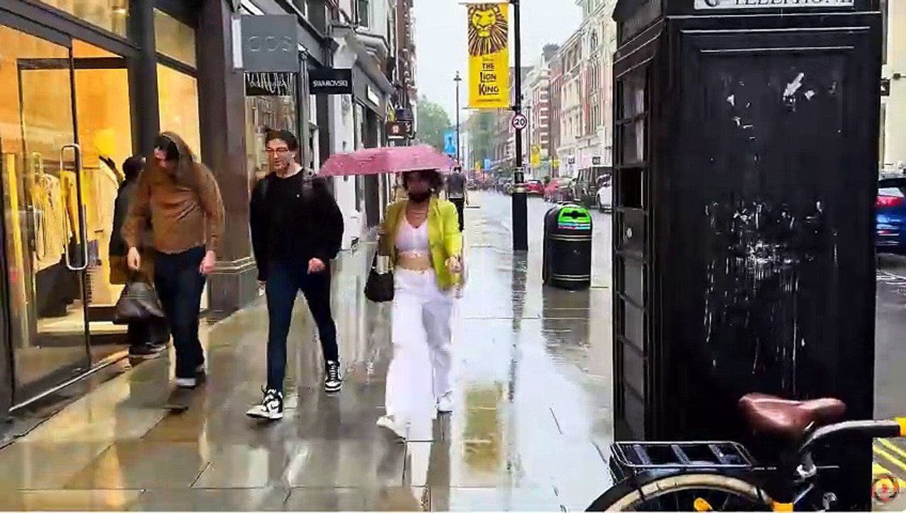 London rain walk compilation video 3