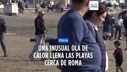 Una inusual ola de calor en Italia llena las playas cerca de Roma