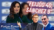 Ayuso esboza en dos soberbios minutos el estacazo que se llevó Sánchez: “Feijóo 40- Sánchez 9”