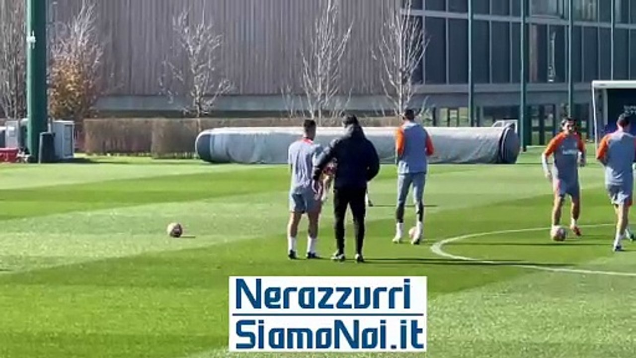 L'allenamento dell'Inter per la sfida di Champions League con l'Atletico Madrid (19 febbraio 2024)