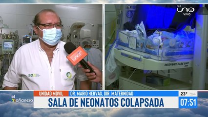 Sala de neonatos colapsada