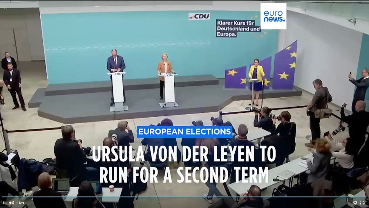 Ursula von der Leyen announces re-election bid as European Commission president