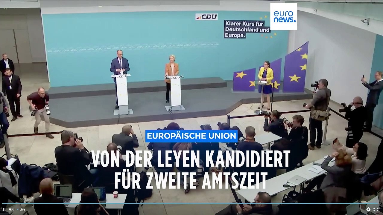 EU-Kommissionspräsidentin von der Leyen kandidiert für zweite Amtszeit