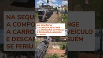 Trem atinge carreta após motorista avançar sinal vermelho no Paraná #shorts