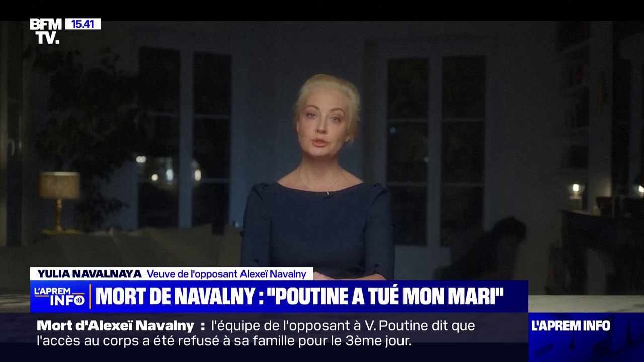 Russie: "Je continuerai le travail d'Alexei Navalny" affirme Yulia Navalnaya, la veuve de l'opposant russe
