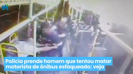 Polícia prende homem que tentou matar motorista de ônibus esfaqueado; veja