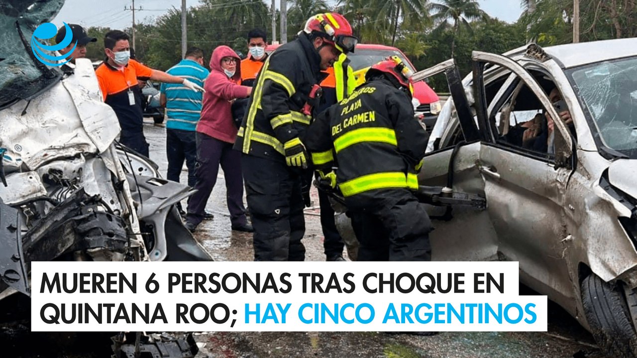 Mueren 6 personas tras choque en carretera de Quintana Roo; entre víctimas hay cinco argentinos