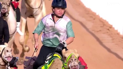 شاهد: فرنسية تفوز بسباق ركوب الهجن للنساء بالجنادرية في الرياض