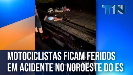 Tải video: Motociclistas ficam feridos em acidente no Noroeste do ES