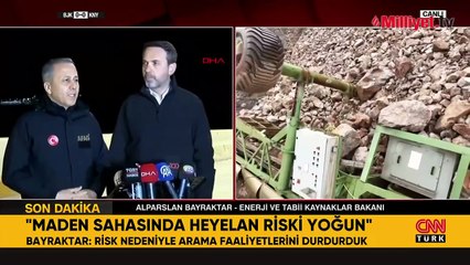 Erzincan İliç'te maden sahasında son durum: Heyelan riski nedeniyle arama faaliyetlerini durdurduk