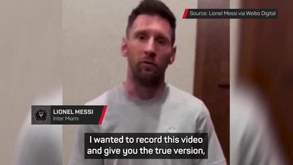 'It was not political' - Messi explains Hong Kong absence