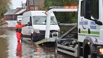 VAN STRANDED IN FLOODING