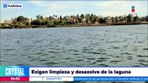 Habitantes de Tlaxcala exigen limpieza de la Laguna de Acuitlapilco