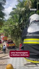 Bombeiros fazem homenagem a ex-aluno que morreu no final de semana