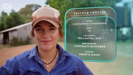 Lily Davies Etheridge, an exceptional dog, stock and horse handler on Muster Dogs. Footage via ABC Australia.