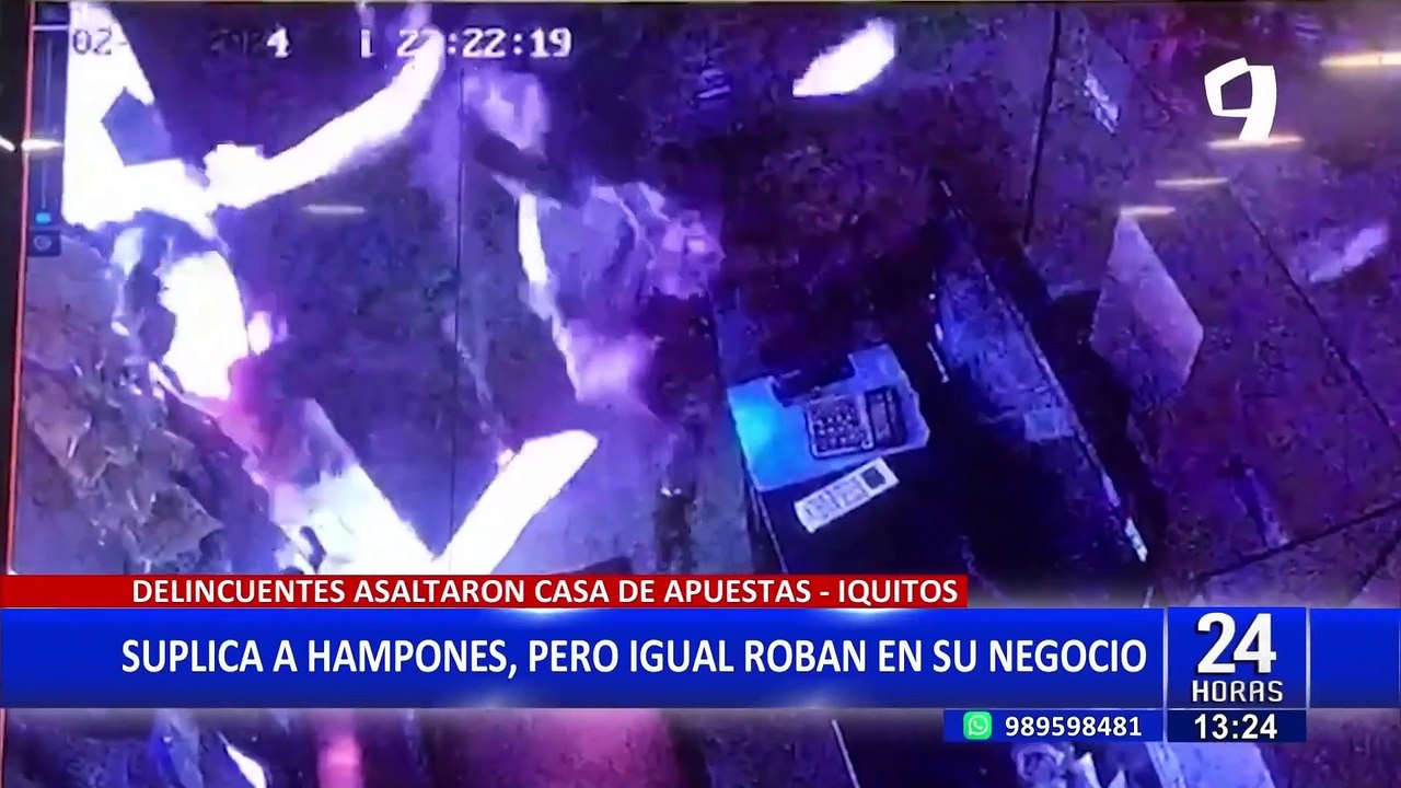 Iquitos: trabajadora suplica a delincuentes que no le hagan daño tras asalto en casa de apuestas