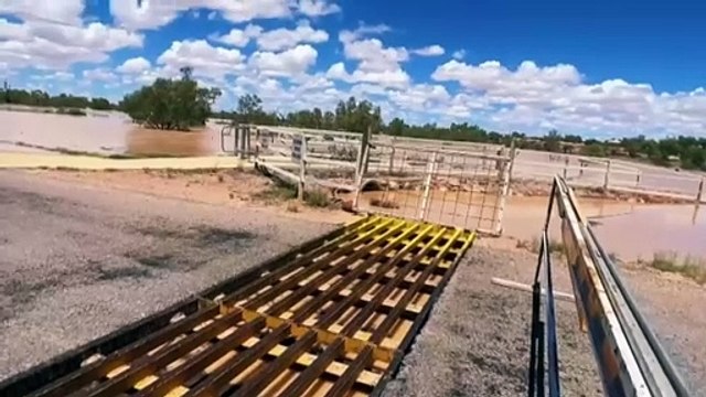 Ex-Tropical Cyclone Kirrily floodwaters transform Qld outback into oasis