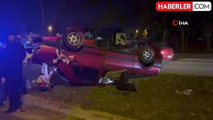 D-100'de feci kaza: 1'i çocuk 3 yaralı