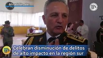 En el Día del Ejército Mexicano, celebran disminución de delitos de alto impacto en la región sur