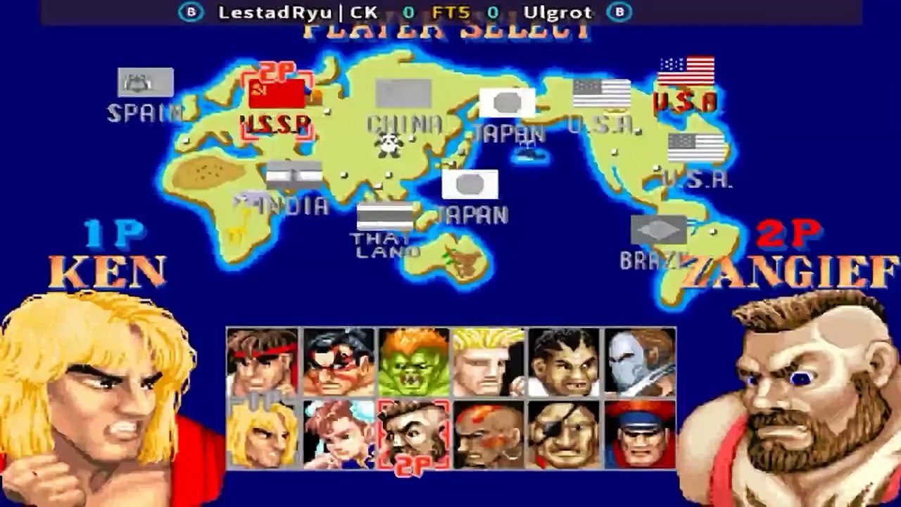 Street Fighter II' Champion Edition - FT5  LestadRyuCK Vs Ulgrot