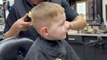 Kid Laughs Uncontrollably While Getting a Haircut