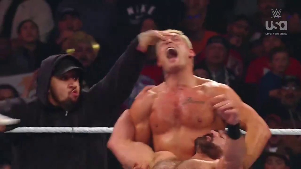 The sequence in which Solo Sikoa costs Cody Rhodes the fight against Drew McIntyre.  Memories of Vietnam, friends.  #WWERAW￼