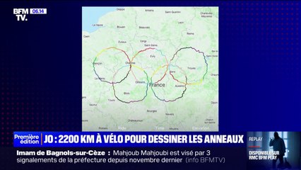 Deux Français ont pédalé 2.200km pour reproduire les anneaux des Jeux olympiques et ont battu le record du monde du tracé GPS