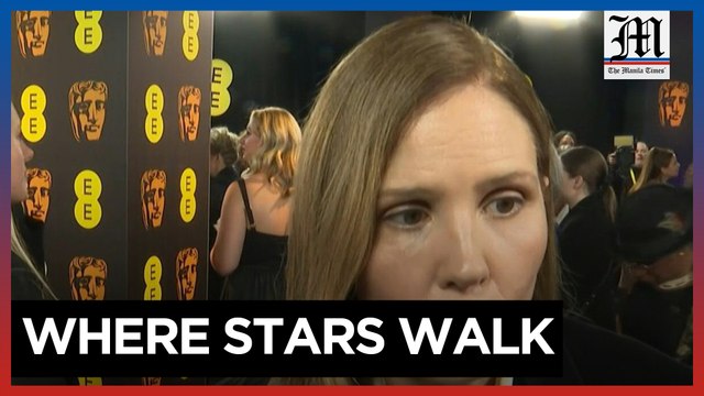 Celebrities walk the red carpet and speak to the press at the BAFTA awards