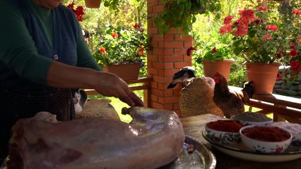 Old Style Cooking Lamb in Underground Tandoor