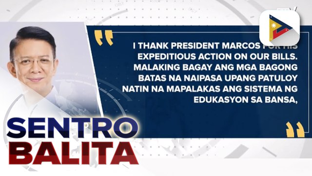 Ilang senador, ikinalugod ang pagpapatibay ni PBBM ng apat na batas na magpapalakas sa sektor ng edukasyon