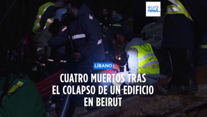 Mueren al menos cuatro personas tras derrumbarse un edificio de cuatro plantas en Beirut