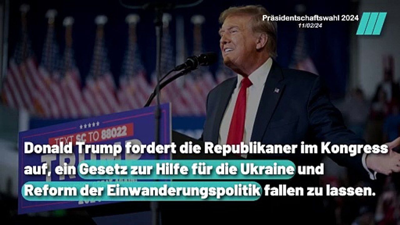 Druck von Trump auf die Republikaner: Priorität von Trump im Falle einer Rückkehr