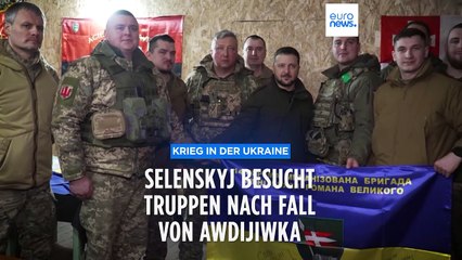 Download Video: Nach Fall von Awdijiwka: Selenskyj besucht Truppen im Osten