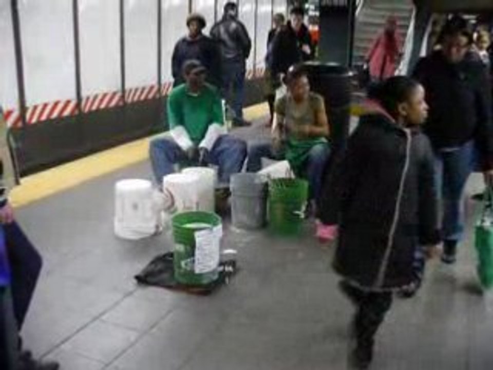 drums in NYC's subway