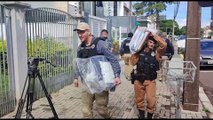 Operação Pôr do Sol: Materiais e presos são encaminhados à sede do Gaeco em Cascavel