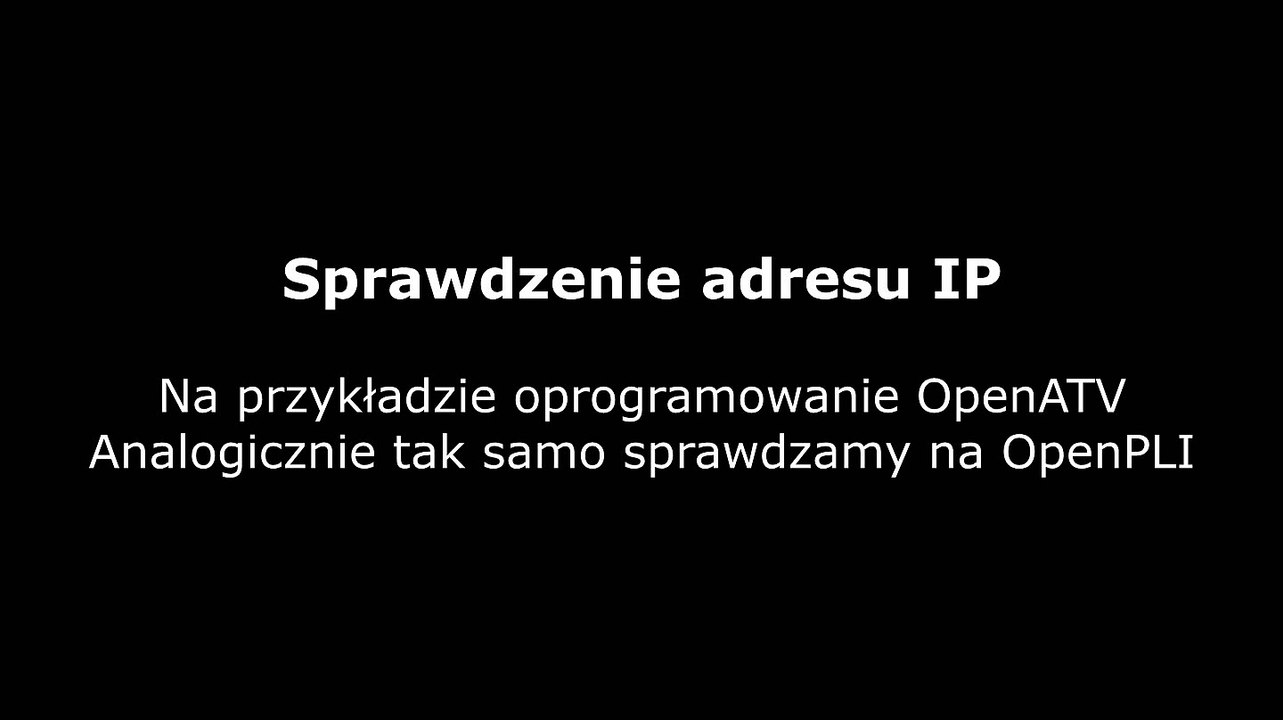 Sprawdzenie adresu IP