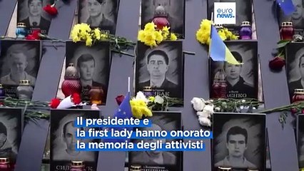 Ucraina, Zelensky ricorda gli attivisti morti durante la rivoluzione di Maidan
